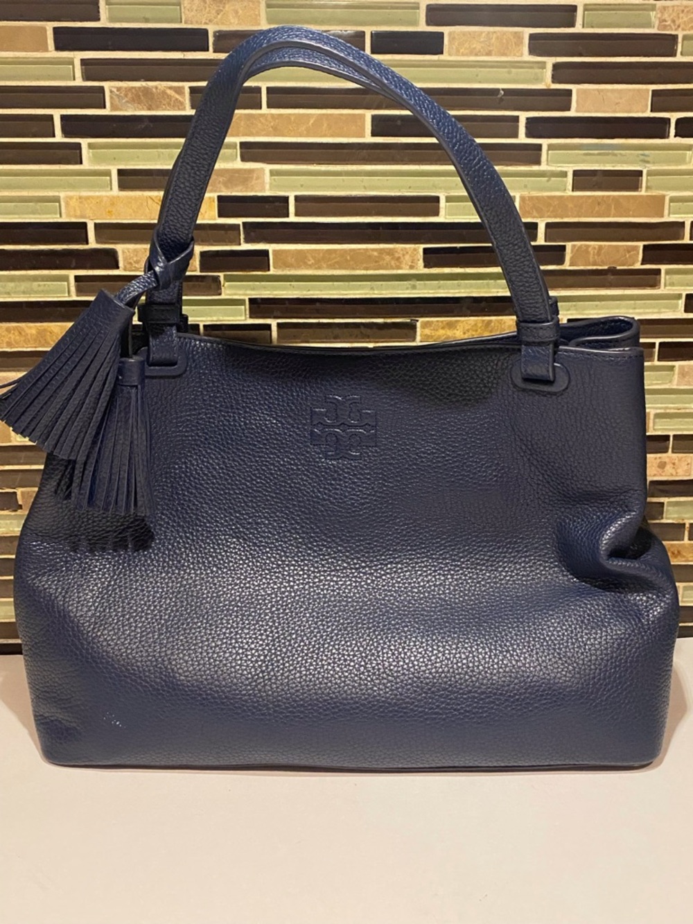 Tory Burch Navy Thea Tote